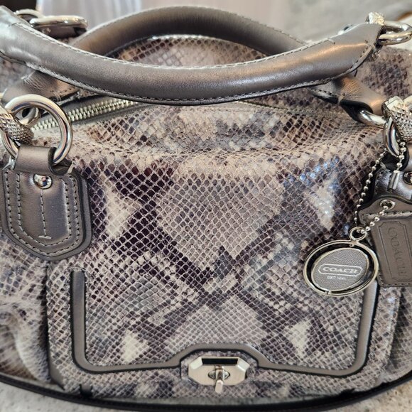 EUC Coach F260041 Exotic Python Leather Bag - Picture 2 of 9